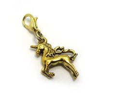 Golden Unicorn Zipper Charm Dragonfly Keychain, Ring Packaging, Unicorn Bag, Unicorn Charm, Clip On Charms, Friend Bracelets, Backpack Charm