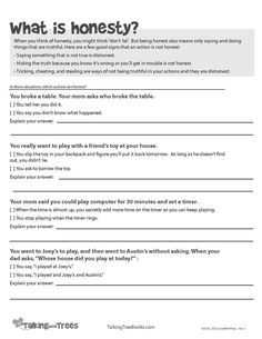 Honesty Worksheet- Social Emotional Learning Elementary Social Emotional Learning Elementary, Hiding The Truth, Telling The Truth, School Grades, Character Education, Social Emotional Learning, Social Emotional