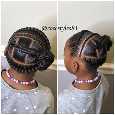 This week's hair vibe....what are we going to do for next week? 🤔🤔🤔 Do you have a suggestion? If so, DM a photo or Drop your suggestions in… Braids And Beads, Childrens Hairstyles, Pelo Afro