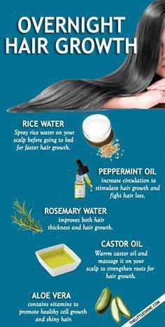 Overnight Hair Growth, Overnight Hair, Hair Growth Products, Healthy Natural Hair Growth, Overnight Hairstyles, Hair Growth Secrets, Hair Remedies For Growth, Home Remedies For Hair, Diy Hair Care