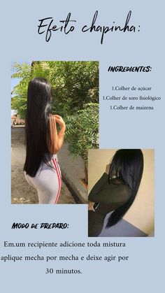 an advertisement for hair extensions in spanish