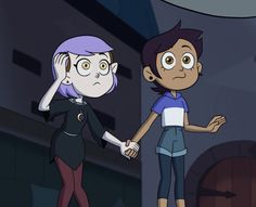 an animated image of two people holding hands