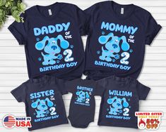 Blues Clues Birthday shirt, Blues Clues Theme Party, Personalized shirts for kids, Family Matching Birthday Shirt, Birthday Shirt C-20052317 👏CONGRATULATIONS You have found an online shop with reasonable prices, amazing quality, and fast shipping  We offer shirts for VACATIONS, HOLIDAYS, EVENTS, FAMILY REUNIONS, BIRTHDAYS, MOTHER'S DAY, FATHER'S DAY, GRADUATIONS, FUNNY T-SHIRTS as well as CUSTOM T-SHIRTS.  💖Description💖  --About this T-shirt--  👉Our Adult Unisex T-Shirt brand is BELLA CANVAS Blue Clues Birthday Party Shirts, Blues Clues Birthday Shirt, Blues Clues Birthday, Matching Birthday Shirts, Family Reunions, Blues Clues, Funny T Shirts, Family Matching, Birthday Shirt