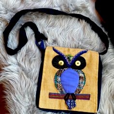 This Trendy Owl Bag/Purse Is Approx 10l X 9w With A 22.5 “ Drop On Shoulder Strap That Is Adjustable By Knotting On The Right Side (See Pics). Multi-Color Design With Main Exterior Being Dark Denim And Burlap Front Flap. Handcrafted In Guatemala Nwot Casual Purple Satchel With Adjustable Strap, Casual Purple Crossbody Satchel, Casual Purple Rectangular Satchel, Casual Purple Shoulder Bag Satchel, Casual Purple Shoulder Satchel, Casual Purple Square Shoulder Bag, Casual Handmade Purple Bags, Casual Purple Satchel Shoulder Bag, Handmade Blue School Bag