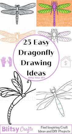 the 25 easy dragonfly drawing ideas are great for kids to draw and color with