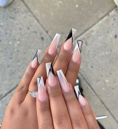 Her Nails, Simple Acrylic Nails, Black Nail, Acrylic Nails Coffin Short, Short Acrylic Nails Designs, Square Acrylic Nails, Luxury Nails