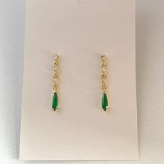 This faux emerald dangle drop earrings for women to make a simple outfit look elegant on date nights or every day jewelry to work. Material: Sterling Silver Needle/Brass Size: 1.1"x0.1" Elegant Green Drop Linear Earrings, Green Linear Drop Earrings For Formal Occasions, Elegant Green Dangle Linear Earrings, Elegant Green Teardrop Earring (single), Elegant Green Teardrop Single Earring, Green Drop Earrings For Party, On Date, Simple Outfit, Outfit Look