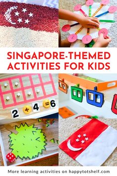 Singapore Theme Activities for Children Singapore Flag, Preschool Lesson Plans, Preschool Lessons, Famous Landmarks, Activity Ideas, Fun Learning