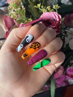 Halloween Themed Nails, Themed Nails, Cute Halloween Nails, October Nails, Halloween Nail Designs, Art Halloween, Halloween Nail