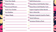 a pink and yellow floral printable to do list