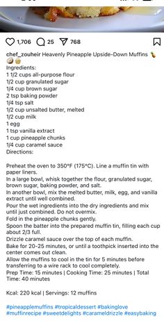 the recipe is displayed on this page