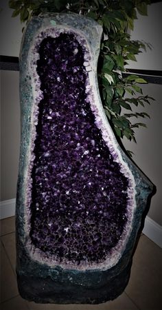 Large Amethyst cathedral druzy quartz crystal. Luxury purple stone accent for home, office or commercial décor accent. Origin - Brazil Approximate dimensions of this piece are 48 inches tall by 26 inches wide by 24 inches deep. . This piece is perfect for your office or home. Feng Shui earth element accent piece. Please call 501-984-5396 or email your sales tax certificate to colemanquartz@gmail.com for wholesale pricing. Shipping: Local pick-up, buyer arranged shipping or contact us with your l Luxury Agate Geodes Gemstones, Luxury Spiritual Amethyst Gemstones, Classic Luxury Gemstones With Large Stone, Luxury Classic Gemstones With Large Stone, Luxury Purple Spiritual Crystals, Luxury Unique Geodes For Healing, Luxury Large Stone Elegant Gemstones, Luxury Large Gemstones With Elegant Style, Luxury Spiritual Amethyst Geodes