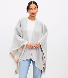 A lushly drapey layer with a must-have reversible design, this wrap is double the chic and versatile outfit transformer. 52" x 58".,Imported:Imported Loft Plaid Reversible Wrap Neutral Combo Women's by Loft Size Regular - One Size Neutral Combo Women's Ponchos, Wraps, &, Kimonos, Fashion, Accessories Chic Fall Wrap Shawl, Chic Wrap Shawl For Fall, Chic Fall Layering Shawl, Chic Fall Shawl For Layering, Chic Shawl For Fall Layering, Versatile Shawl For Fall Layering, Shawl For Layering, Wrap Poncho With Scarf, Versatile Wraps For Layering