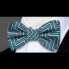 Teal Grey Razorback Bow Tie Black Butterfly Knot Bow Tie, Black Summer Formal Ties, Elegant Black Summer Ties, Fitted Black Bow Tie For Party, Elegant Fitted Multicolor Bow Tie, Black Bow Tie For Summer Party, Black Summer Party Bow Tie, Red Dress Shirt, Red Velvet Suit