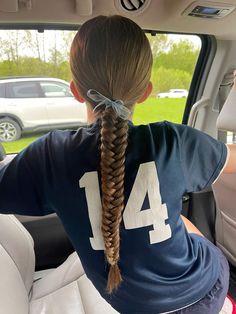 #hairstyles Hairstyles For Activities, Volleyball Pigtail Hairstyles, Soccer Hairstyles For Long Hair, Easy Hairstyles For Sports, Hairstyles Basic, Hairstyles For Sports, Race Day Hair, Tennis Hairstyles, Fast Braids