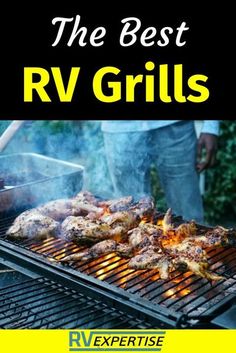 the best rv grills for camping with text overlay that reads, the best rv grills