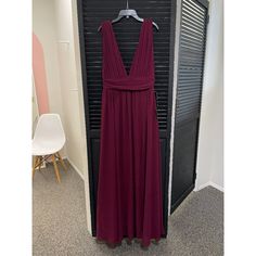 New With Tags, Lulu's Dress Retails $88+ Maternity Friendly Front Slit Bridesmaid; Wedding Guest; Deep Magenta, Lulus Dresses, Bridesmaid Wedding, Lulu Dresses, Color Purple, Wedding Guest, Maxi Dress, Womens Dresses, Tags