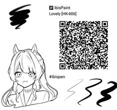 an anime character with long hair and cat ears, next to a qr code