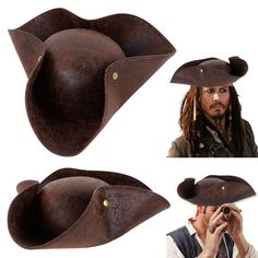 Pirate Party Costume, Pirate Captain Hat, Best Mens Costumes, Jack Sparrow Cosplay, Cosplay Kids, Men's Costumes, Captain Cap, Hat Cosplay, Pirate Themed Birthday