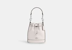 Coach Bucket Bag, 2024 Moodboard, Mini Bucket Bag, Mini Bucket Bags, Mini Bucket, Coach Outlet, White Bag, Summer 2024, Calf Leather