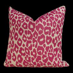 Schumacher Iconic Leopard Fuchsia Pillow . Animal Skin Pink Pillow // Long Lumbar Pillow // Exotic Pillow Leopard Pillow, Leopard Pillows, Schumacher Fabric, Tan Background, Long Lumbar Pillow, Pink Pillows, Leopard Spots, Animal Skin, Pink Leopard