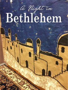 a banner with the words, a night on bethlemm