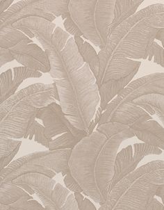 an image of a wallpaper that has some leaves on it and is light brown