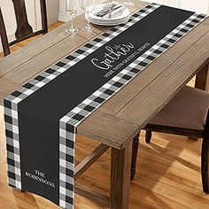 Buffalo Check Table Runner, Plaid Kitchen, Buffalo Plaid Table Runner, Personalized Table Runner, Personalization Mall, Farmhouse Table Runners, Fall Table Runners, Personalized Kitchen, The Runner