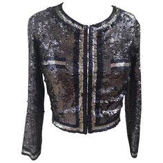 Parosh blue silver sequins jackettotally made in italy in nylon embellished with sequins all over size S total lenght 40 cm shoulder to hem 42 cm Sequins Jacket, Soft Winter, Sequin Jacket, Over Size, Silver Sequin, Blue And Silver, Moschino, Sequin, In Italy