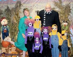 Despicable Me Halloween, Gru Costume, Homemade Minion Costumes, Lucy Wilde, Characters Costumes, 2015 Halloween Costumes, Purple Minions, Minion Halloween