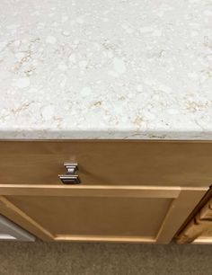 a marble counter top in a kitchen