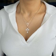 Introducing our flat Greek Orthodox cross: the perfect addition to your Greek jewelry collection! The cross is engraved with 4 sets of letters representing the phrase "Jesus Christ Conquers": IC XC (Jesus Christ) & NI KA (Conquers/Victory). This product is for the standard sized version of the pendant. For the mini sized version, please visit: www.etsy.com/ca/listing/1317949228/mini-greek-orthodox-engraved-cross Standard Pendant Size: - Width: 18.8mm - Height: 26mm - Thickness: 0.7 mm for gold | Greek Orthodox Cross, Orthodox Jewelry, Arabic Jewelry, Engraved Cross, Orthodox Cross, Fleur Orange, Turquoise Bead Necklaces, Greek Jewelry, Dope Jewelry