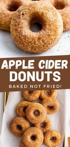 apple cider donuts are baked and not fried in the oven, so they're ready to be eaten