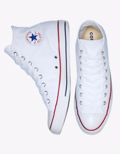 CONVERSE Chuck Taylor All Star White High Top Shoes - WHITE | Tillys Baskets Converse, Converse Chucks, Dr Shoes, White High Tops, Kids Converse, Casual Trainers, White Converse, Converse Sneakers, Unisex Shoes