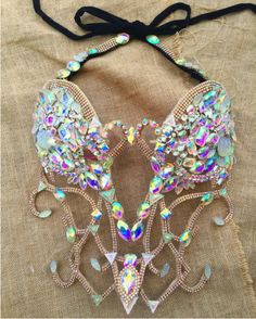 a piece of clothing that has been made with sequins and beads on it