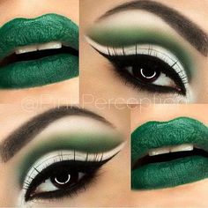 21 Inspiring St Patrick'S Day Makeup Looks 1 Maquillage Harry Potter, Green Galaxy, Witch Makeup, Powerpuff Girl