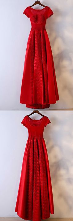 Only $149, Bridal Party Dresses Modest Red Short Sleeve Formal Party Dress For Weddings #MYX18064 at #GemGrace. View more special Bridal Party Dresses now? GemGrace is a solution for those who want to buy delicate gowns with affordable prices. Free shipping, 2018 new arrivals, shop now to get $10 off! Dress Formal Modest, Party Dress Modest, Trendy Dress Styles, Delicate Gown, Trendy Party Dresses, Dress Modest, Navy Bridesmaid Dresses, Long Red Dress, Bridal Party Dresses