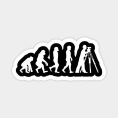 a sticker depicting the evolution of photography