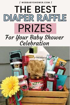 the best diaper raffle prizes for your baby shower celebration are in this basket