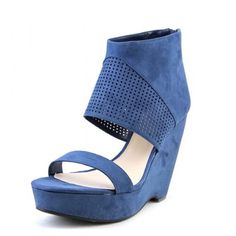 Bar Iii The Style Name Is Siren Color: Blue Wing Teal Material: Faux Suede Measurement: 4.75" Heel Blue Wedge Heels, Wedge Dress Shoes, Black Platform Wedges, Platform Wedges Shoes, Blue Wedges, Ankle Sandals, Black Wedge Sandals, Jessica Simpson Shoes, Platform Wedge Sandals