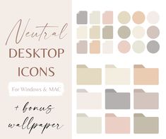 neutral desktop icons and wallpapers for windows & mac - freebiete com