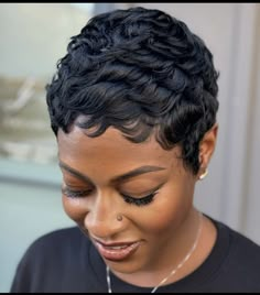 Short Hair Era, Cute Hairstyles Ideas, Perm Curls, Neck Length Hair, Twa Hair