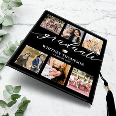 a graduation book with photos on it