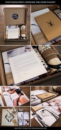 the wedding album is open and ready to be used