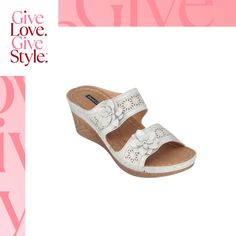 in stock Casual Silver Wedge Sandals For Summer, Silver Flat Heel Wedge Sandals For Spring, Silver Slip-on Wedge Sandals, Silver Slip-on Wedge Sandals For Spring, Casual Silver Wedge Sandals With Round Toe, Silver Casual Wedge Sandals With Round Toe, Casual Silver Wedge Heel Sandals, Silver Round Toe Wedge Sandals With Cushioned Footbed, Casual Silver Heels For Beach