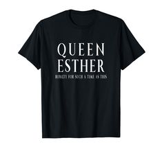 PRICES MAY VARY. Queen Esther Royalty For Such A Time As This A Fun design for celebrating the Jewish Festival of Purim or can be worn anytime of year. Lightweight, Classic fit, Double-needle sleeve and bottom hem Purim Festival, Purim Costume, Purim Costumes, Jewish Celebrations, Jewish Festivals, Queen Esther, T Shirt Costumes, Purim, Fun Design