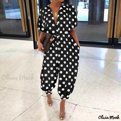 Olivia Mark - Leopard Print Jumpsuit with Short Sleeves, Buttoned Closure, and Loose Fit High Waist Jumpsuit, Overalls Casual, Leopard Print Jumpsuit, Winter Jumpsuit, Vintage Jumpsuit, Print Jumpsuit, Long Romper, Retro Summer, Look Vintage