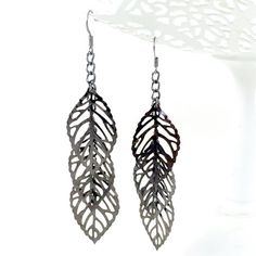 Long Leaf Earrings Dangle Leaf Earrings Leaves Earrings Hippie Dangle Earrings Leaf Jewelry Leaves J Metal Leaf Shaped Earrings, Pierced Leaf-shaped Metal Earrings, Metal Leaf-shaped Pierced Earrings, Bohemian Leaf-shaped Metal Earrings, Nickel-free Metal Leaf Earrings, Bohemian Leaf-shaped Pierced Earrings, Leaves Earrings, Boho Leaves, Nature Vibes