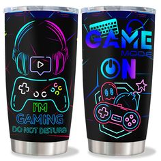 two tumblers with game mode on and i'm gaming do not disturbs