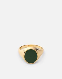 Heritage Ring, Gold Vermeil/Green Mens Statement Ring, Gold Pinky Ring, Mens Gold Jewelry, Mens Gold Rings, Dope Jewelry, Jewelry Lookbook, Mens Gold, Green Enamel, Fine Earrings